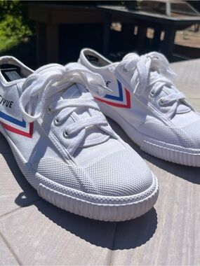 Feiyue Fe Low - White Canvas Shoes - Zero Drop - Barefoot Style - Size 8